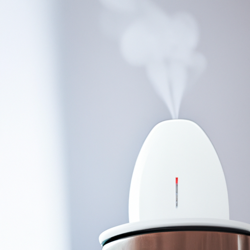תקריב של מפיץ ריח ביתי חשמלי המשחרר ערפל עדין של ניחוח